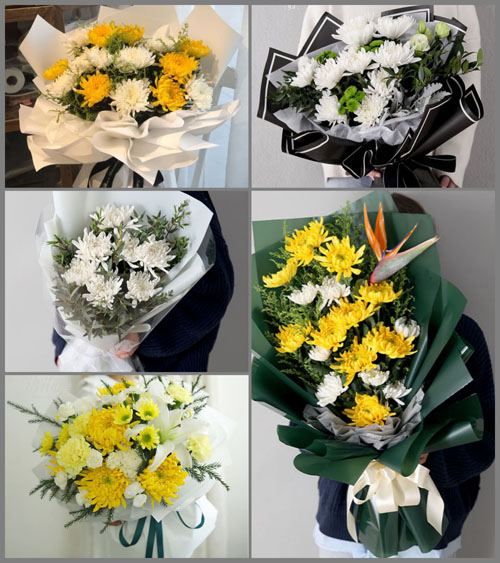 山东莱芜莱城区凤城街道小曹村白事花束代送